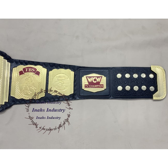 WCW TBS World TELEVISION Wrestling Championship Belt Original Gold Plated