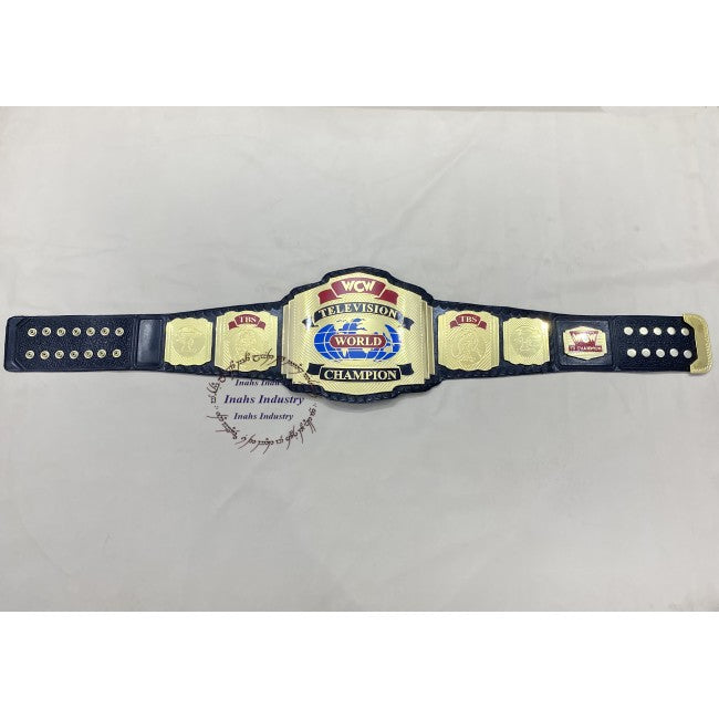 WCW TBS World TELEVISION Wrestling Championship Belt Original Gold Plated