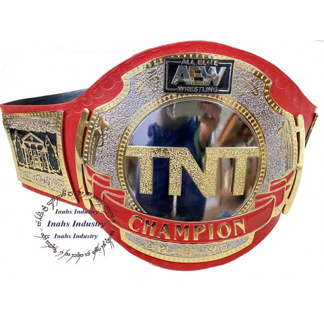 AEW TNT Championship Belt Replica Wrestling Belts Genuine Leather Strap