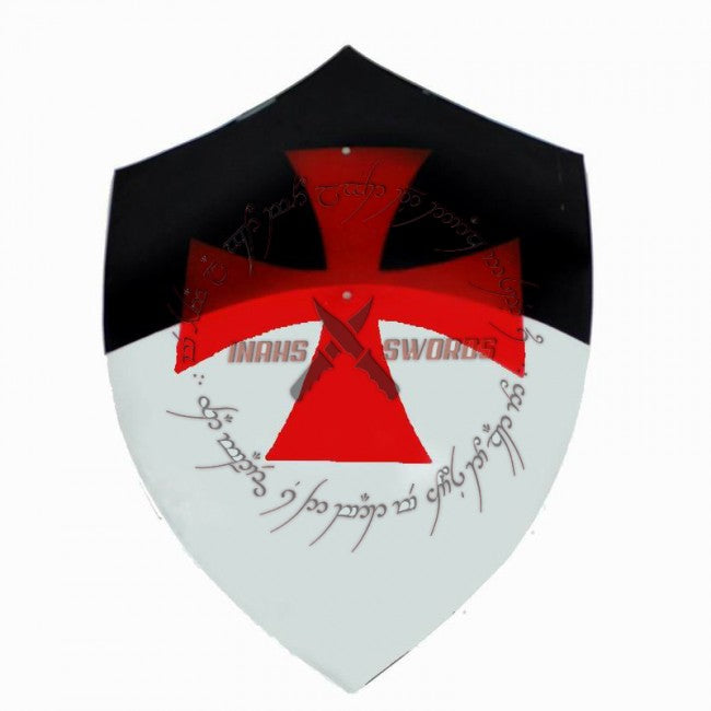 Knights Templar Bezant Shield Authentic Steel Iron Crusaders Red Cross Riveted Grip