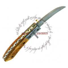 Rare Elegant Damascus Karambit Tribal Folding Knife