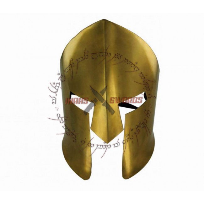 Ancient Greek Spartan Brass Battle Mask