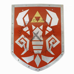 Legend Of Zelda Link's Phantom Hourglass Steel Shield Of Antiquity Triforce Metal Replica