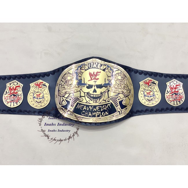 WWF Smoking Skull World Heavyweight Wrestling Champion Belt SNAKE SKIN