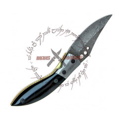 Rebel Wolf Tactical Survival Damascus Steel Folder Knife Forged 1095 Handmade