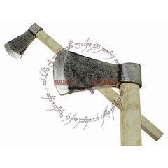 Medieval Vikings Francisca Utility Axe Tool Carbon Steel Head Hardwood Handle