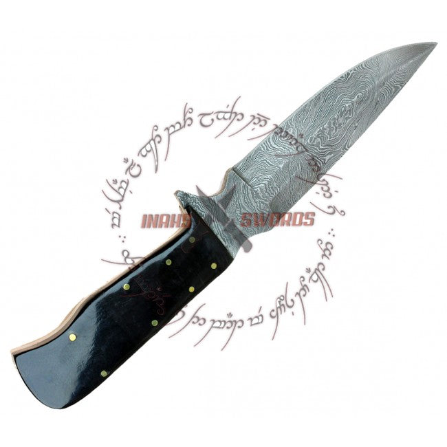Guerilla Infantry Full Tang Damascus Steel Ultra Duty Buffalo Horn Knife