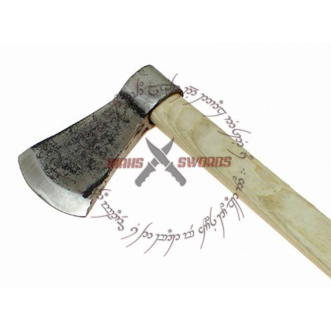 Medieval Vikings Francisca Utility Axe Tool Carbon Steel Head Hardwood Handle