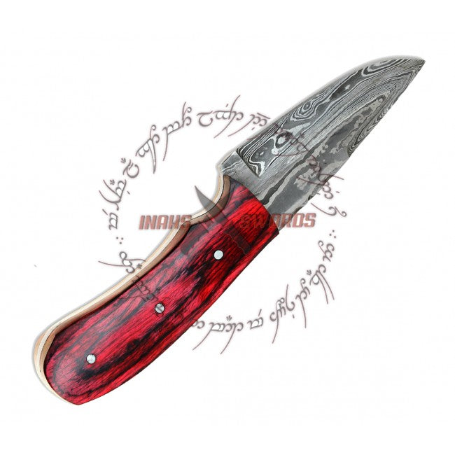 Hunters Spike Knife by Rebel Wolf Damascus Hand Forged 1095 High Carbon Steel