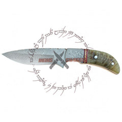 Mountaineer Magnum 1095 Steel Heavy Duty Damascus Knife Ram Horn Grip