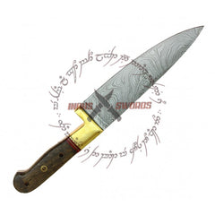 Wild Stag Iron Chef Damascus Steel Kitchen Style Knife Stained Hardwood Handle