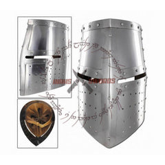 Middle Ages Great Helm Iron Cross Armor Helmet