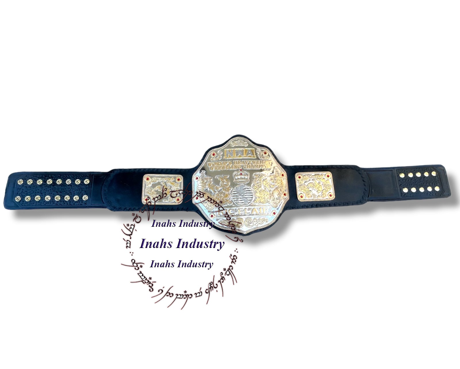 NWA Big Gold Ric Flair World Heavyweight Wrestling Championship Belt