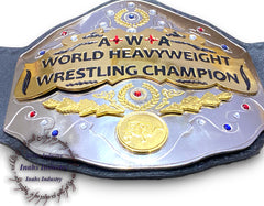 AWA World Heavyweight Championship Wrestling Belt Adult Size Dual Plated