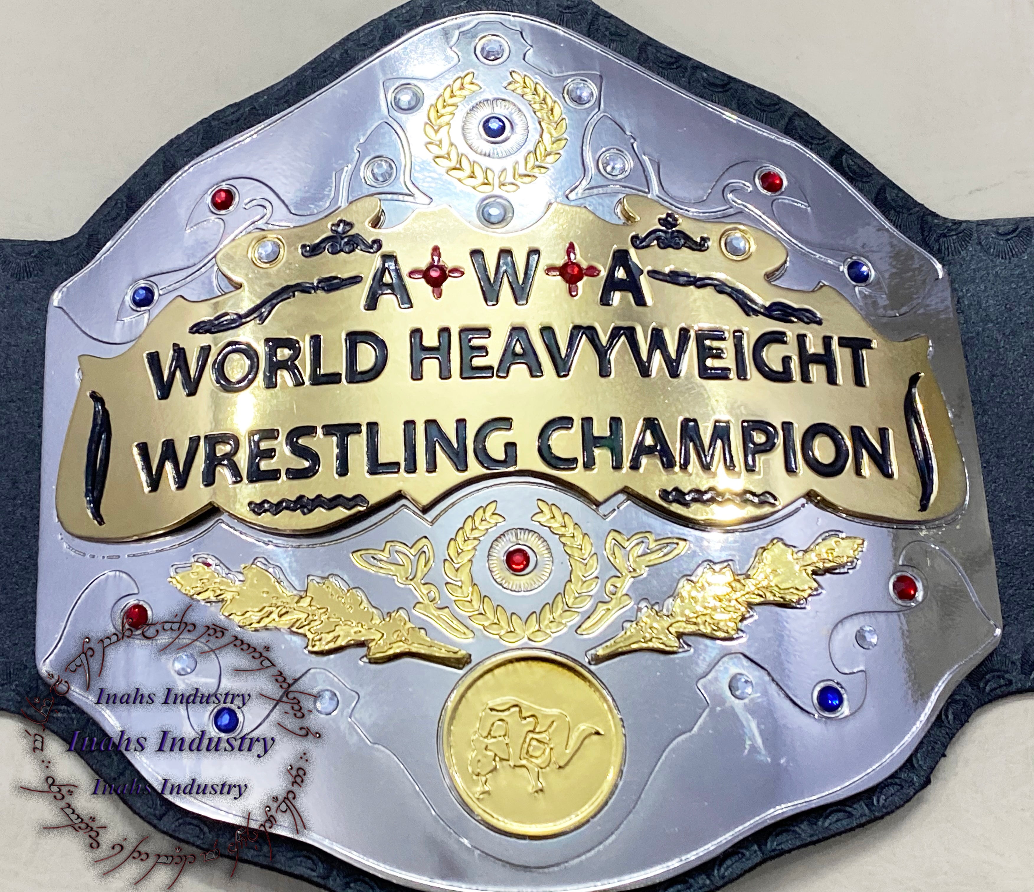 AWA World Heavyweight Championship Wrestling Belt Adult Size Dual Plated